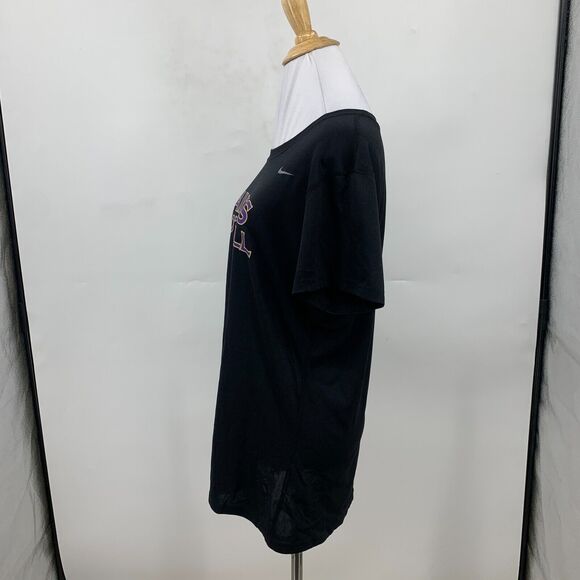 Nike Athletic Shirt Womens L Large Black Dri Fit Notre Dame Prep Saints Football - Picture 4 of 12